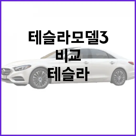 테슬라 모델3 고르려면 이렇게 비교하세요 - 요약