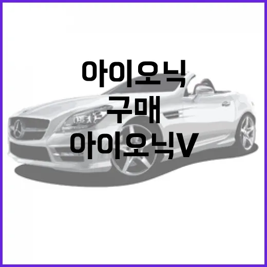 아이오닉 V 구매하려면 이렇게 따져보는 방법 - 요약