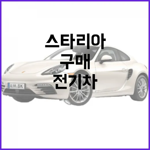 스타리아 전기차 기다리는 사람을 위한 구매 판단 방법 - 요약