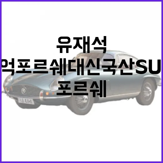 유재석처럼 2억 포르쉐 대신 국산 SUV 고르려면 이렇게 따져보면 됩니다 - 요약