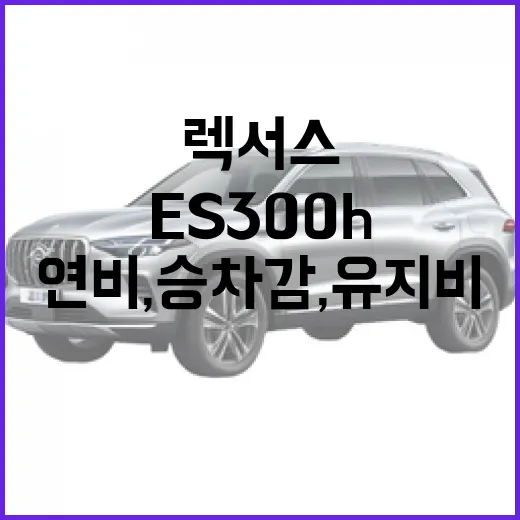 렉서스 ES300h 고르려면 이렇게 보세요: 연비, 승차감, 유지비까지 현실 체크 - 요약