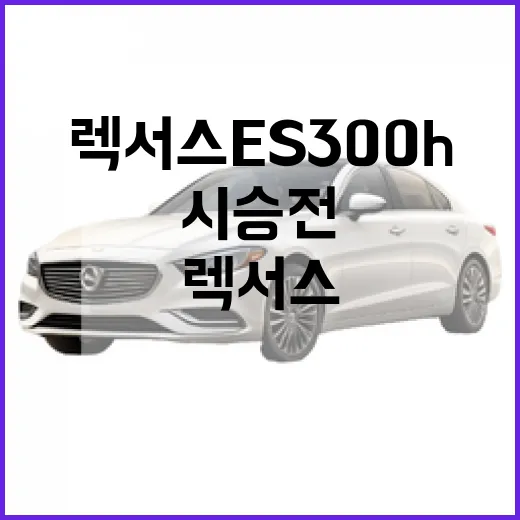 렉서스 ES300h 제대로 고르는 방법, 시승 전 확인할 포인트 - 요약