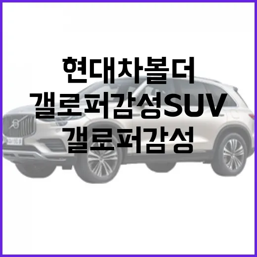 현대차 볼더를 갤로퍼 감성 SUV로 이해하는 방법 - 요약