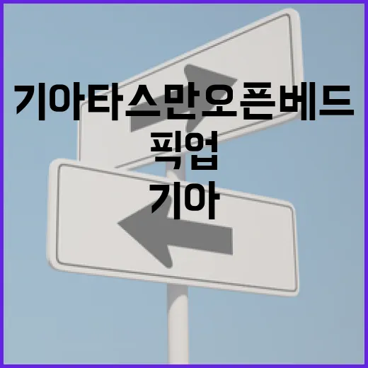 기아 타스만 오픈베드 출시 전 확인하는 방법, 픽업 초보도 실수 줄이는 선택 기준 - 요약