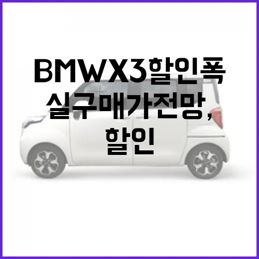 BMW X3 할인폭과 실구매가 전망, 계약 전에 계산하는 방법 - 요약