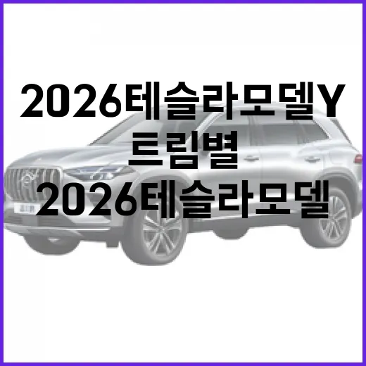 2026 테슬라 모델 Y 고르는 방법, 트림별 차이를 실제 운행 기준으로 보는 법 - 요약