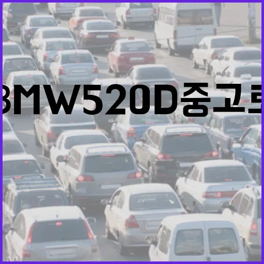 BMW520D 중고로 고르려면 이렇게 확인하세요 - 요약