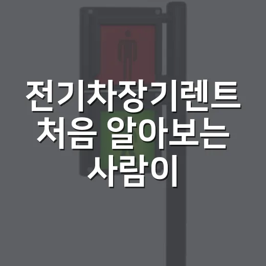 전기차장기렌트 처음 알아보는 사람이 손해 줄이는 방법 - 요약