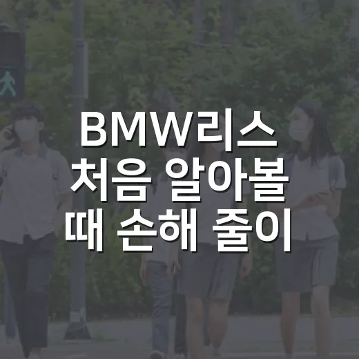 BMW리스 처음 알아볼 때 손해 줄이는 방법 - 요약