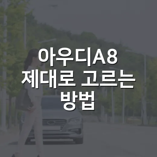 아우디A8 제대로 고르는 방법, 플래그십 세단은 이렇게 봐야 합니다 - 요약