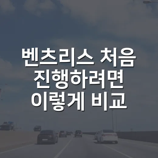 벤츠리스 처음 진행하려면 이렇게 비교하면 됩니다 - 요약