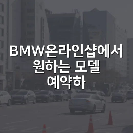 BMW온라인샵에서 원하는 모델 예약하려면 이렇게 확인하세요 - 요약