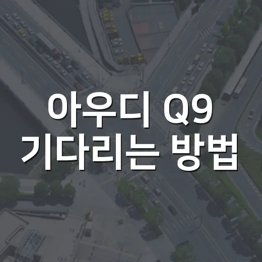 아우디 Q9 기다리는 방법, Q7·BMW X7과 비교해 구매 타이밍 잡기 - 요약