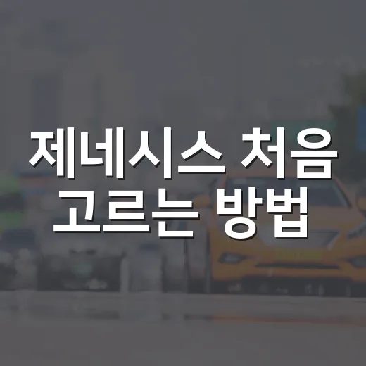 제네시스 처음 고르는 방법, G70부터 GV80까지 내게 맞는 모델 찾기 - 요약