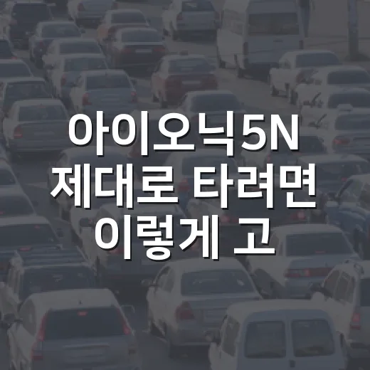 아이오닉5N 제대로 타려면 이렇게 고르면 됩니다 - 요약