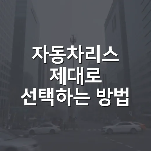 자동차리스 제대로 선택하는 방법, 월 납입료보다 먼저 봐야 할 것들 - 요약