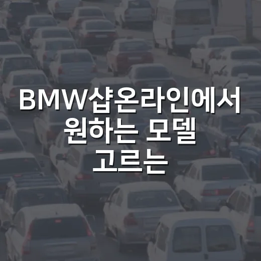 BMW샵온라인에서 원하는 모델 고르는 방법, 계약 전 꼭 볼 포인트 - 요약