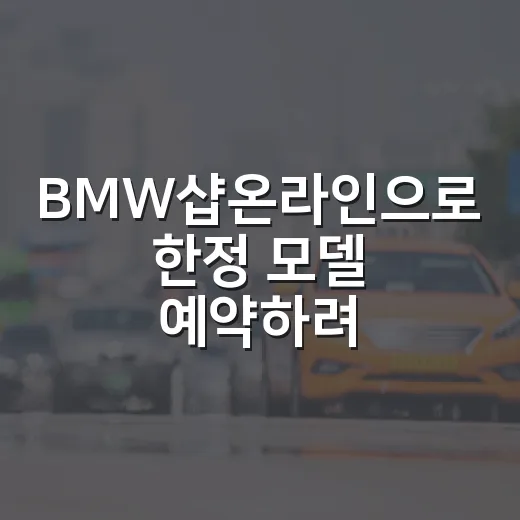 BMW샵온라인으로 한정 모델 예약하려면 이렇게 확인하세요 - 요약