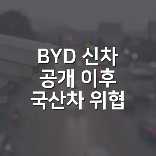 BYD 신차 공개 이후 국산차 위협 읽는 방법 - 요약