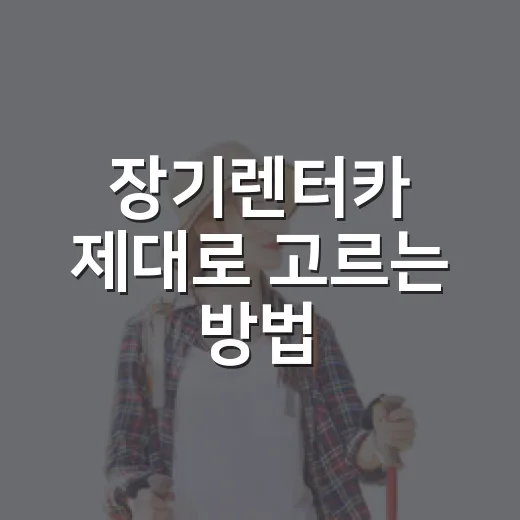 장기렌터카 제대로 고르는 방법, 월 납입료만 보고 계약하지 않으려면 - 요약