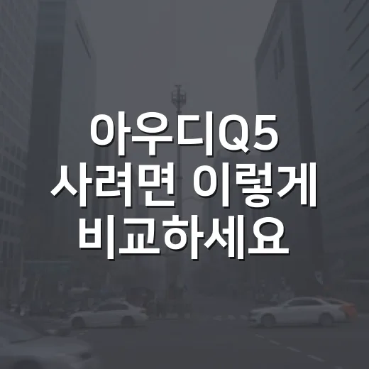 아우디Q5 사려면 이렇게 비교하세요: 엔진·트림·유지비 고르는 방법 - 요약