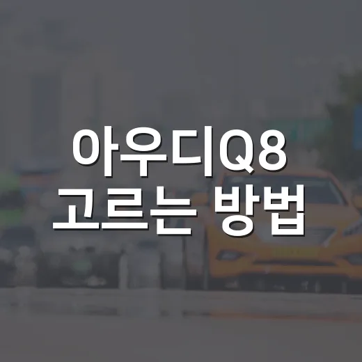 아우디Q8 고르는 방법, 50 TDI와 55 TFSI 선택 기준 - 요약