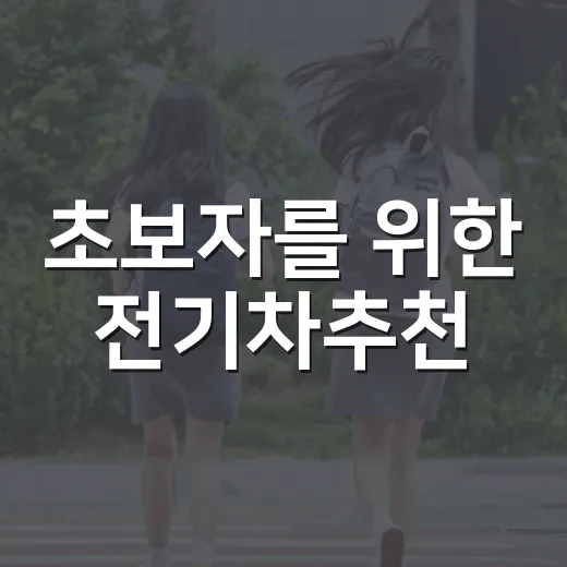 초보자를 위한 전기차추천, 충전환경부터 모델까지 고르는 방법 - 요약