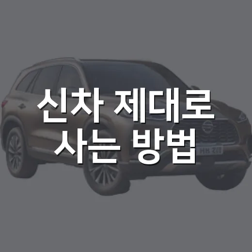 신차 제대로 사는 방법: 계약 전부터 출고 검수까지 이렇게 준비하세요 - 요약