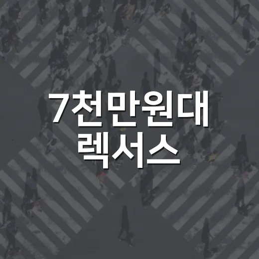 7천만원대 렉서스·볼보·BMW·테슬라 고르는 방법 - 요약
