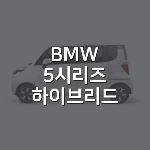 BMW 5시리즈 하이브리드 고르는 방법, 530e가 맞는 사람은 이렇게 판단하세요 - 요약