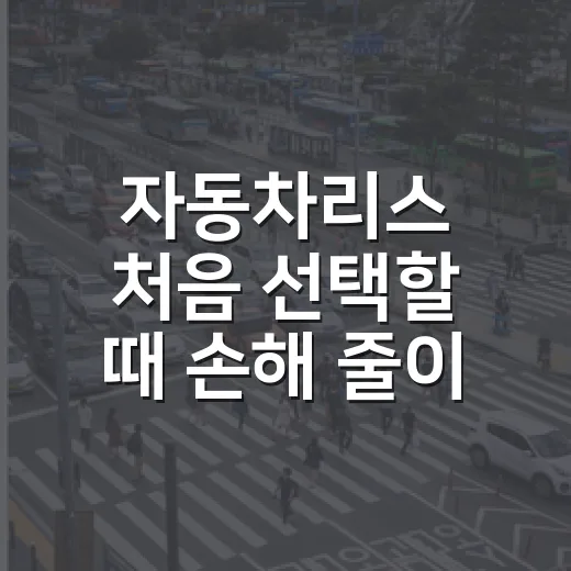 자동차리스 처음 선택할 때 손해 줄이는 방법 - 요약
