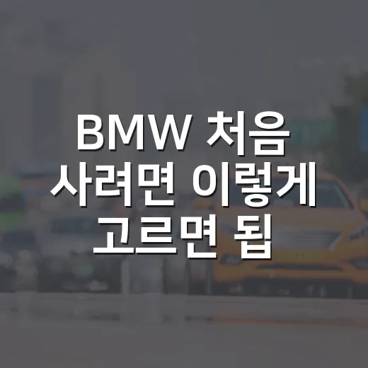 BMW 처음 사려면 이렇게 고르면 됩니다: 모델, 유지비, 옵션까지 보는 방법 - 요약