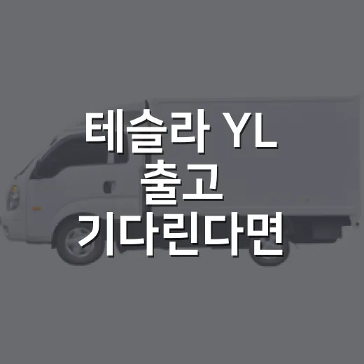 테슬라 YL 출고 기다린다면 이렇게 확인하세요 - 요약