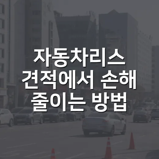 자동차리스 견적에서 손해 줄이는 방법 - 요약