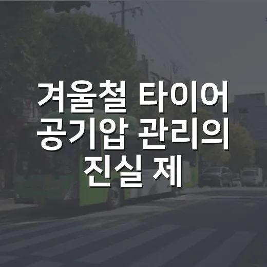 겨울철 타이어 공기압 관리의 진실 제대로 확인하는 방법 - 요약
