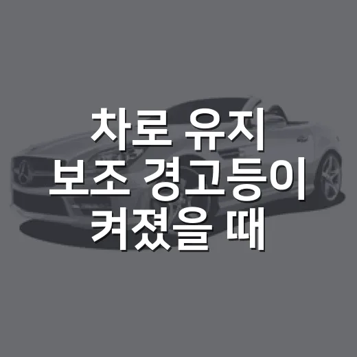 차로 유지 보조 경고등이 켜졌을 때 확인하는 방법 - 요약