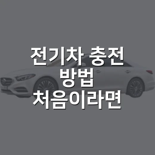 전기차 충전 방법 처음이라면 순서대로 따라하기 - 요약