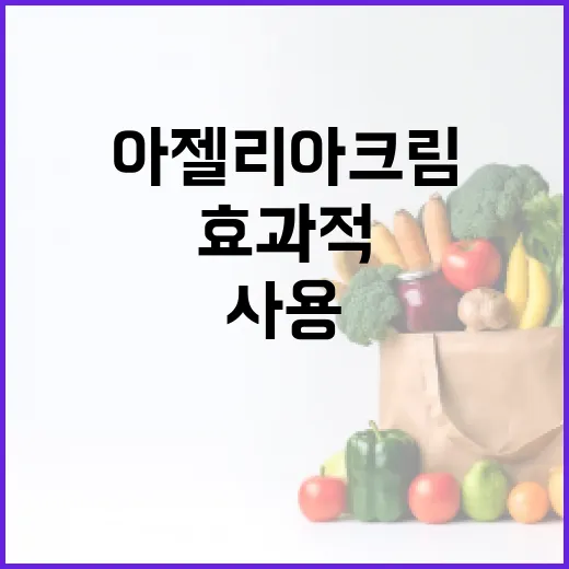 아젤리아크림을 효과적으로 사용하는 방법 - 요약
