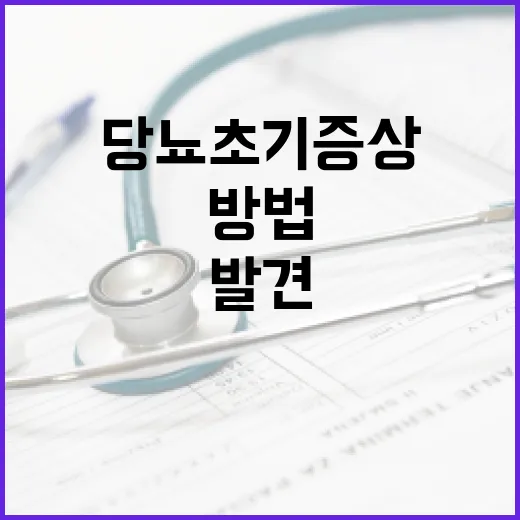 당뇨 초기증상을 발견하는 방법 - 요약