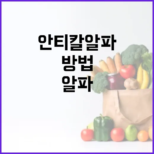 안티칼알파를 효과적으로 활용하는 방법 - 요약