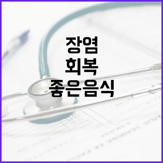 장염에 좋은 음식을 통해 빠르게 회복하는 방법 - 요약