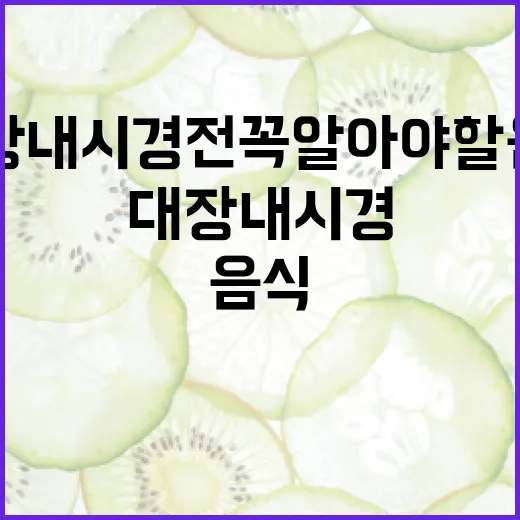 대장내시경 전 꼭 알아야 할 음식 섭취 방법 - 요약
