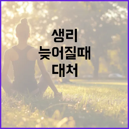 생리가 늦어질 때 대처하는 방법 - 요약