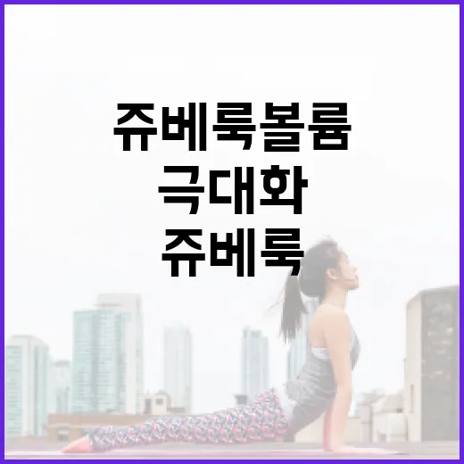 쥬베룩 볼륨을 극대화하는 방법 - 요약