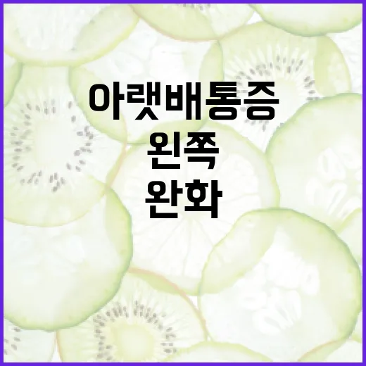 왼쪽 아랫배 통증을 완화하는 방법 - 요약