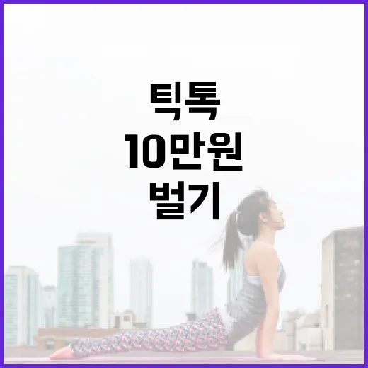 틱톡에서 10만원 벌기: 시작하는 방법 - 요약