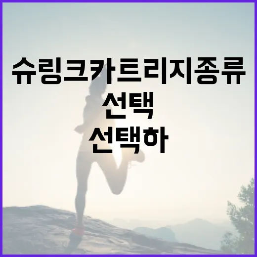 슈링크 카트리지 종류를 파악하고 선택하는 방법 - 요약