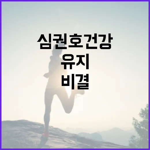 심권호 건강을 유지하는 방법: 전문가가 알려주는 비결 - 요약