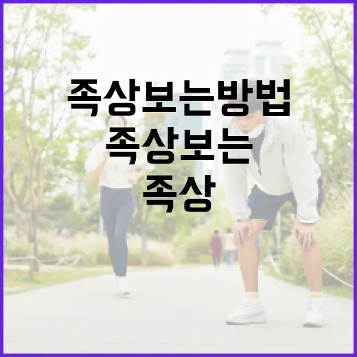 족상 보는 방법: 발 건강을 위한 기본 가이드 - 요약