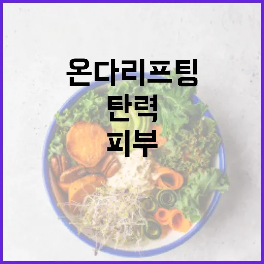 온다리프팅으로 탄력 있는 피부를 만드는 방법 - 요약